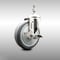 Service Caster 5 Inch 316SS Thermoplastic Rubber Swivel 1/2 Inch Threaded Stem Caster with Brake SCC-SS316TS20S514-TPRB-TLB-121315 - alternate 1